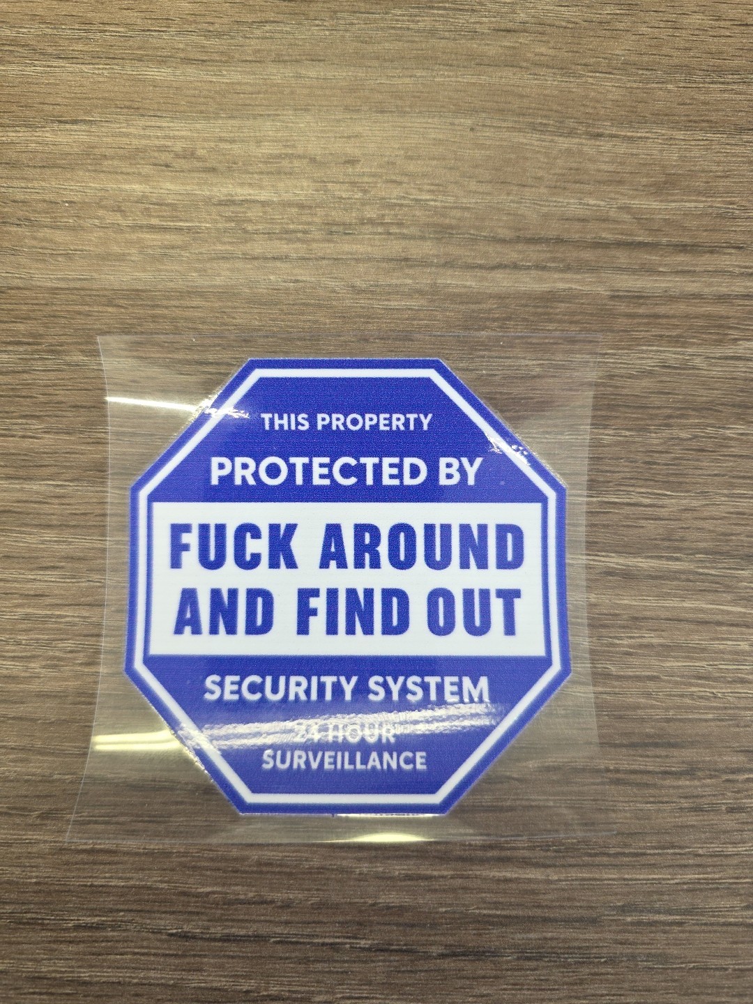 Security Warning Window UV DTF Decal Sticker Waterproof FAFO