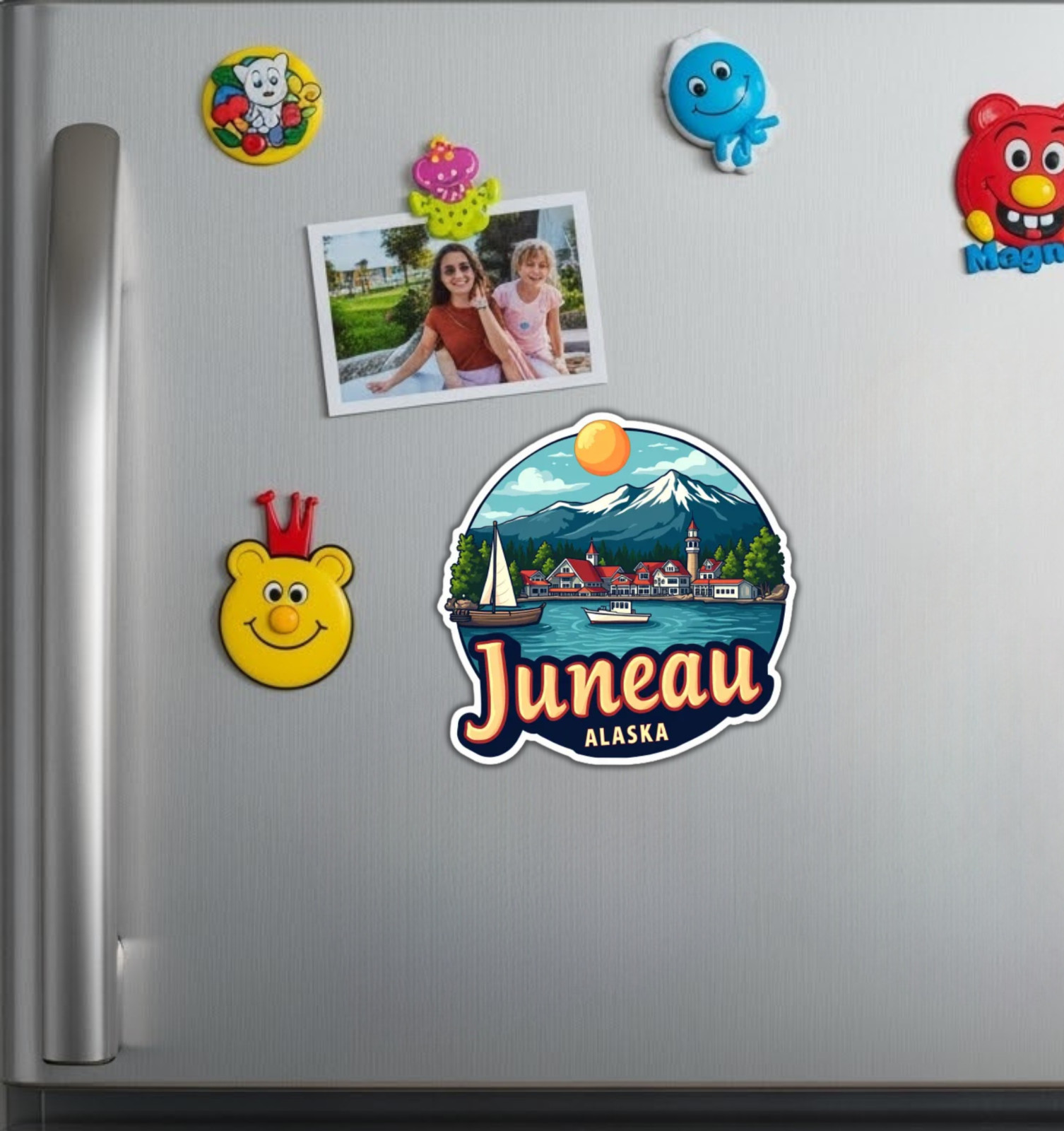 Juneau Alaska Fridge Magnet or Laptop Sticker
