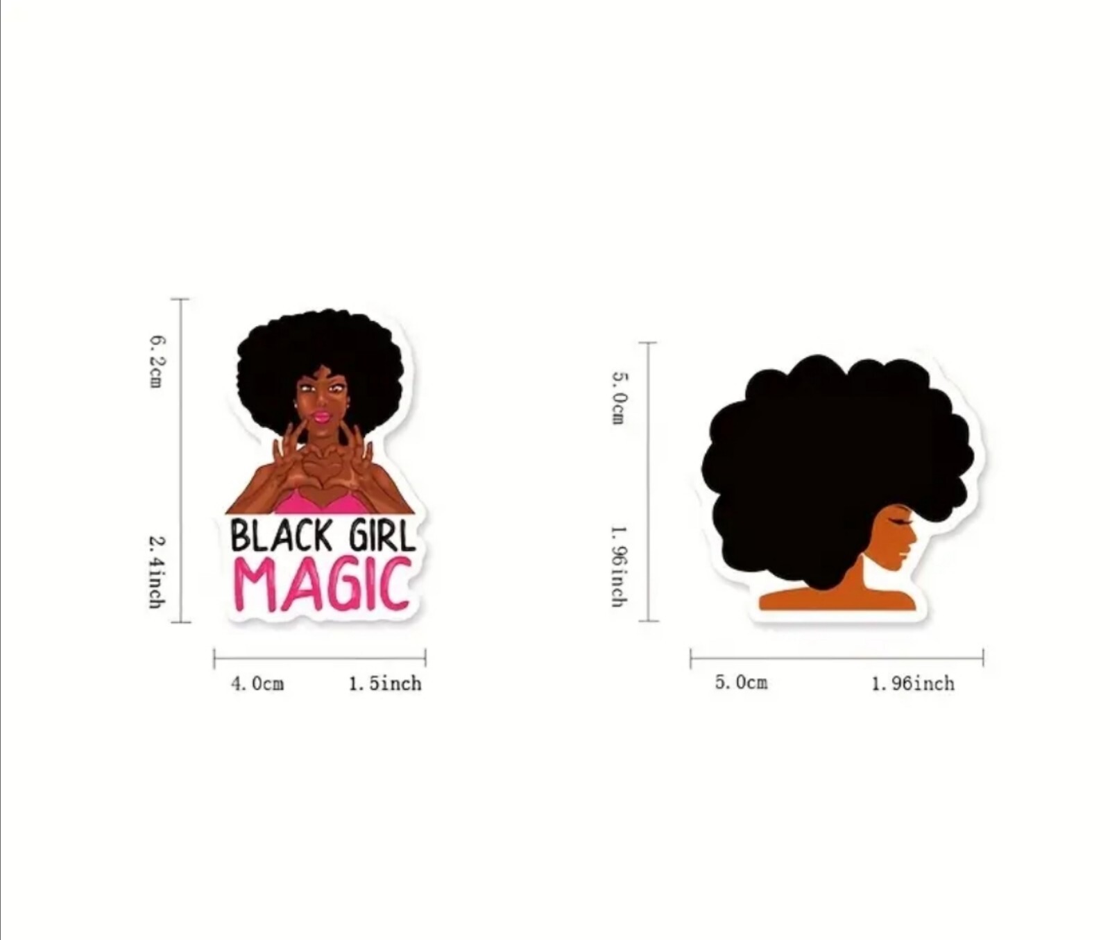 20 PCS Melanin Poppin' Black Girls Women of Color Stickers BRAND NEW
