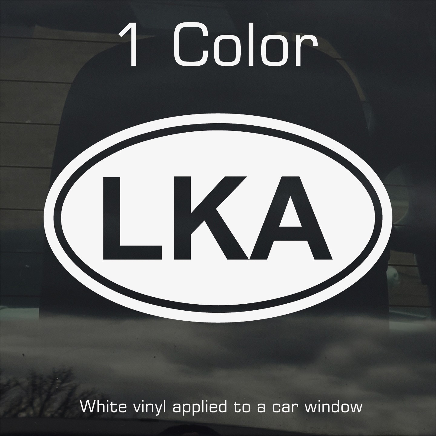 Sri Lanka LKA Oval Country Code Vinyl Decal Sticker for Car Window Laptop Gifts