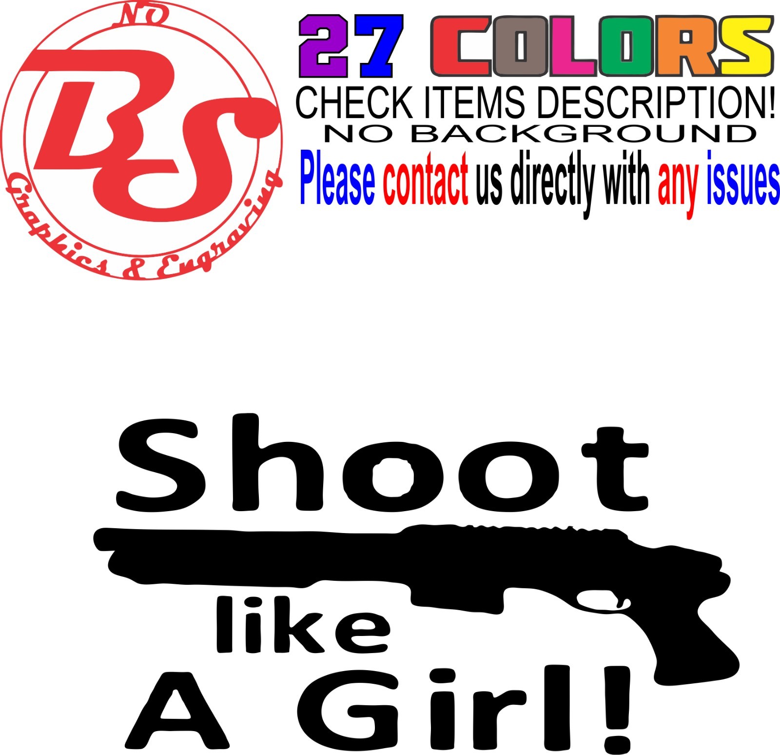 6" 2A Girl Power Vinyl Decal AR15 Pistol Sticker Gun AK47 Mom Female Woman noBS