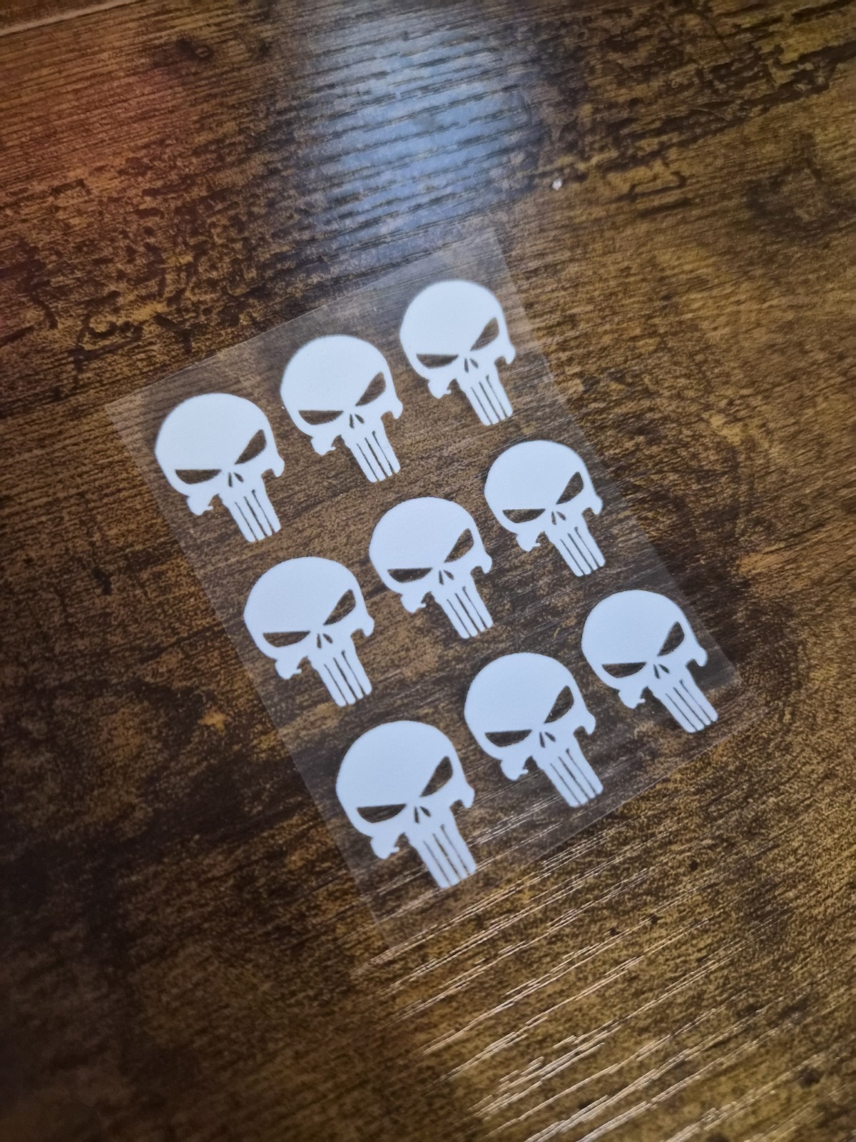 9pc THE PUNISHER SKULL High Quality UVDTF Decal Sticker waterproof USA NOTVINYL