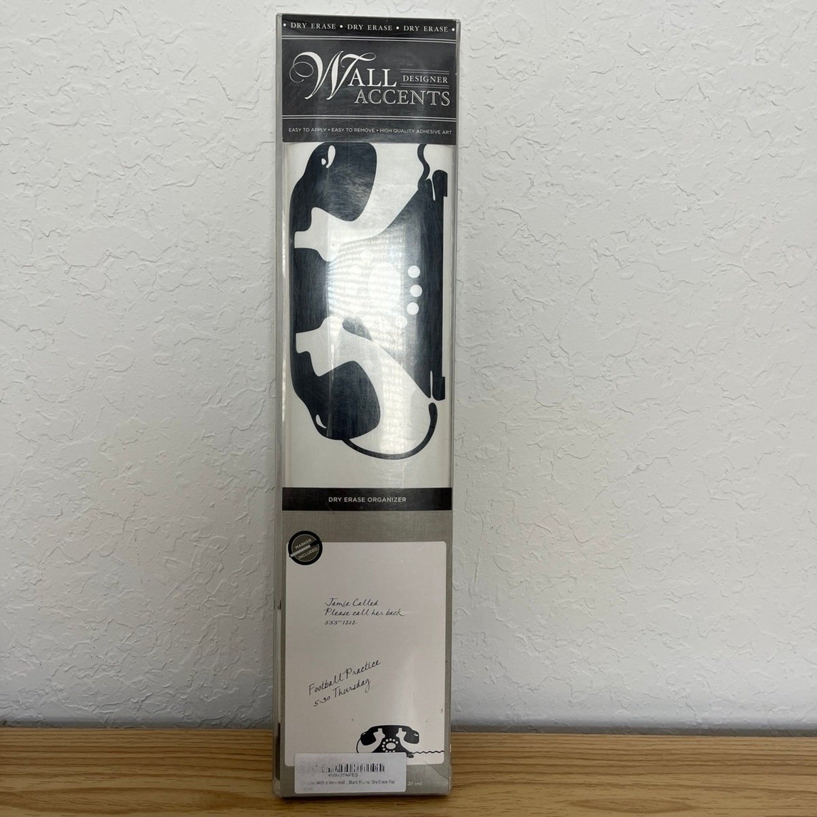 Dry Erase Organizer Wall Designer Accents 27.5 x 17.8 inches White Decorator