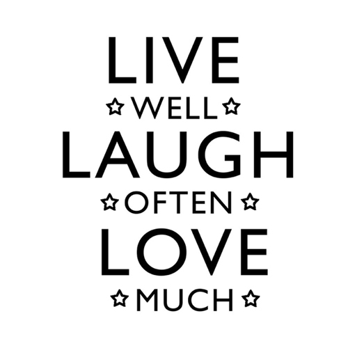 Live Well Laugh Often Love Much Decal Sticker for Home Decor Wall Window Door