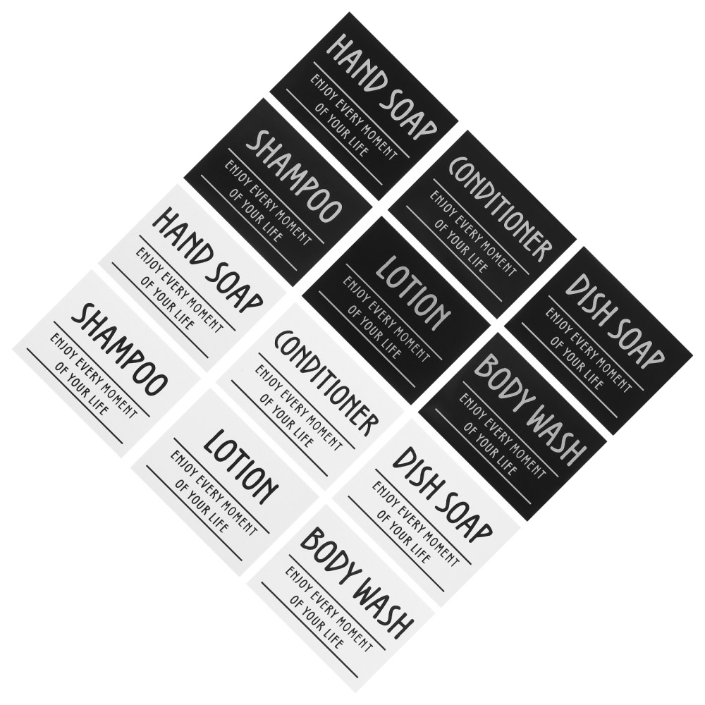 60 Pcs Waterproof Stickers for Bottles Hand Dish Soap Labels DIY Bathroom