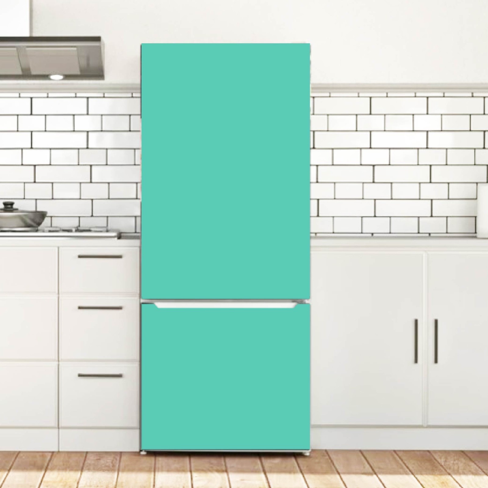 Mint Color Refrigerator Door Cover Solid Color Vinyl Wrap