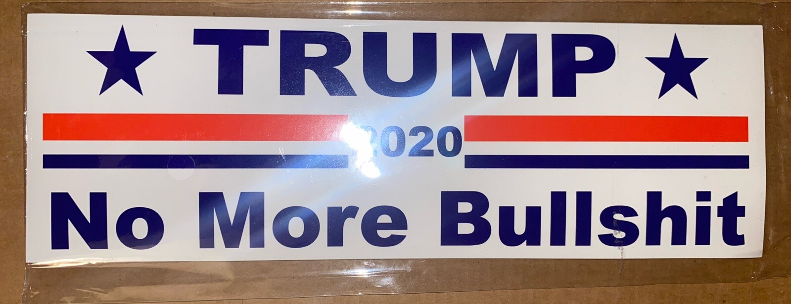 Trump No More Bullshit 2024 Bumper Sticker 9 INCHES X 3 INCHES FREE SHIPPING