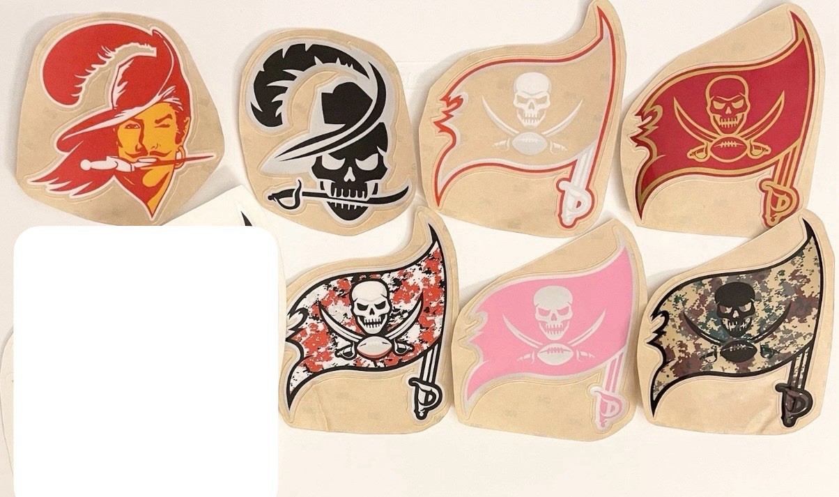 Buccaneer Pirate Full-Size 3M 20 Mil Football Helmet Decals