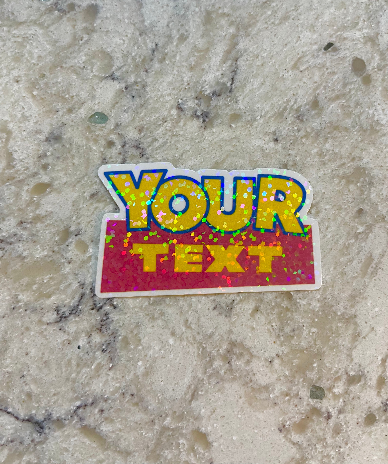 Custom Toy Story Text Sticker l Gloss or Holographic l Waterproof Decal