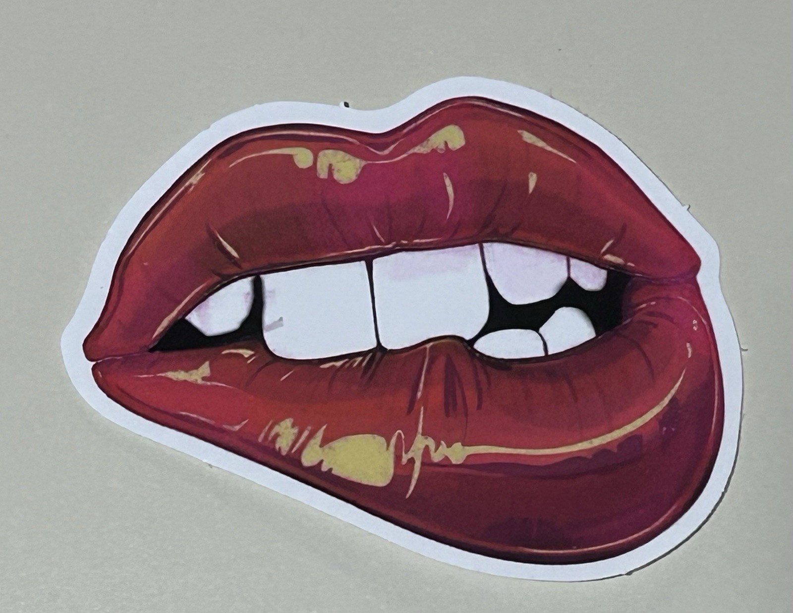 Sticker Decal Rocky Horror Picture Show Biting Lip 2.5”x2”in