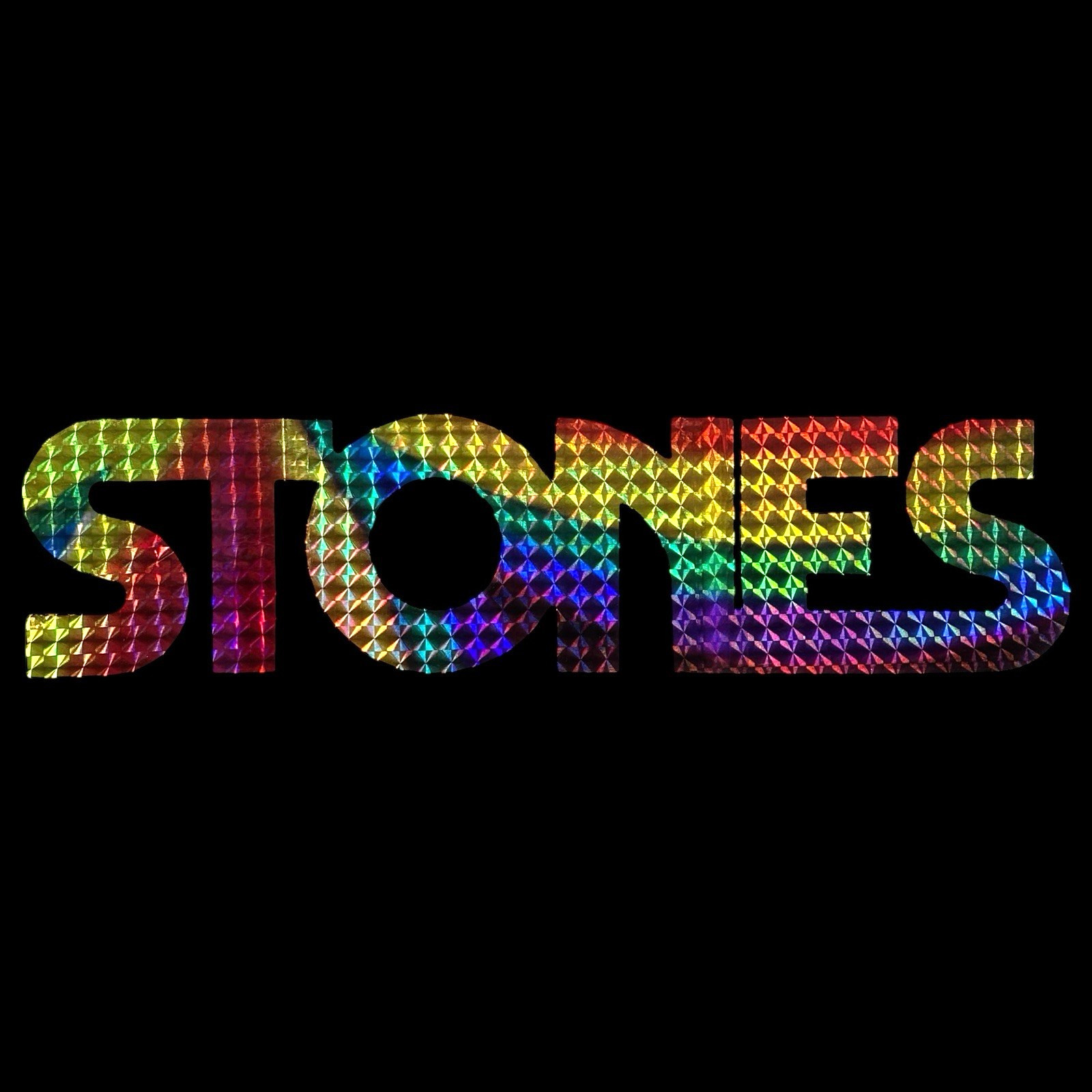 Vintage STONES Rainbow Prism Sticker UK Classic Rock Band Rolling Mick Jagger