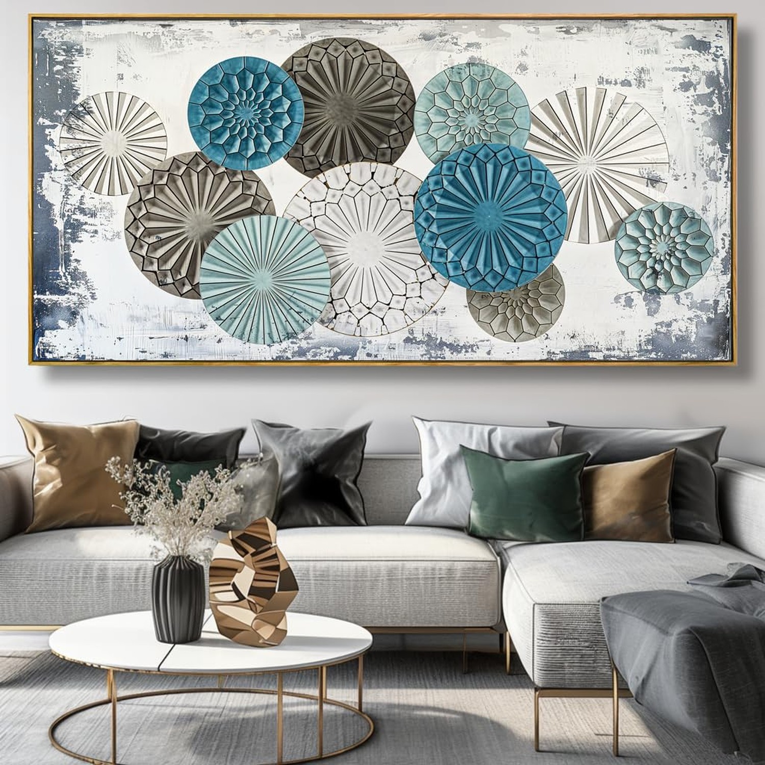 Wall Art Colorful Floral Rustic Wall Decor Canvas Painting Abstract Wall Art …