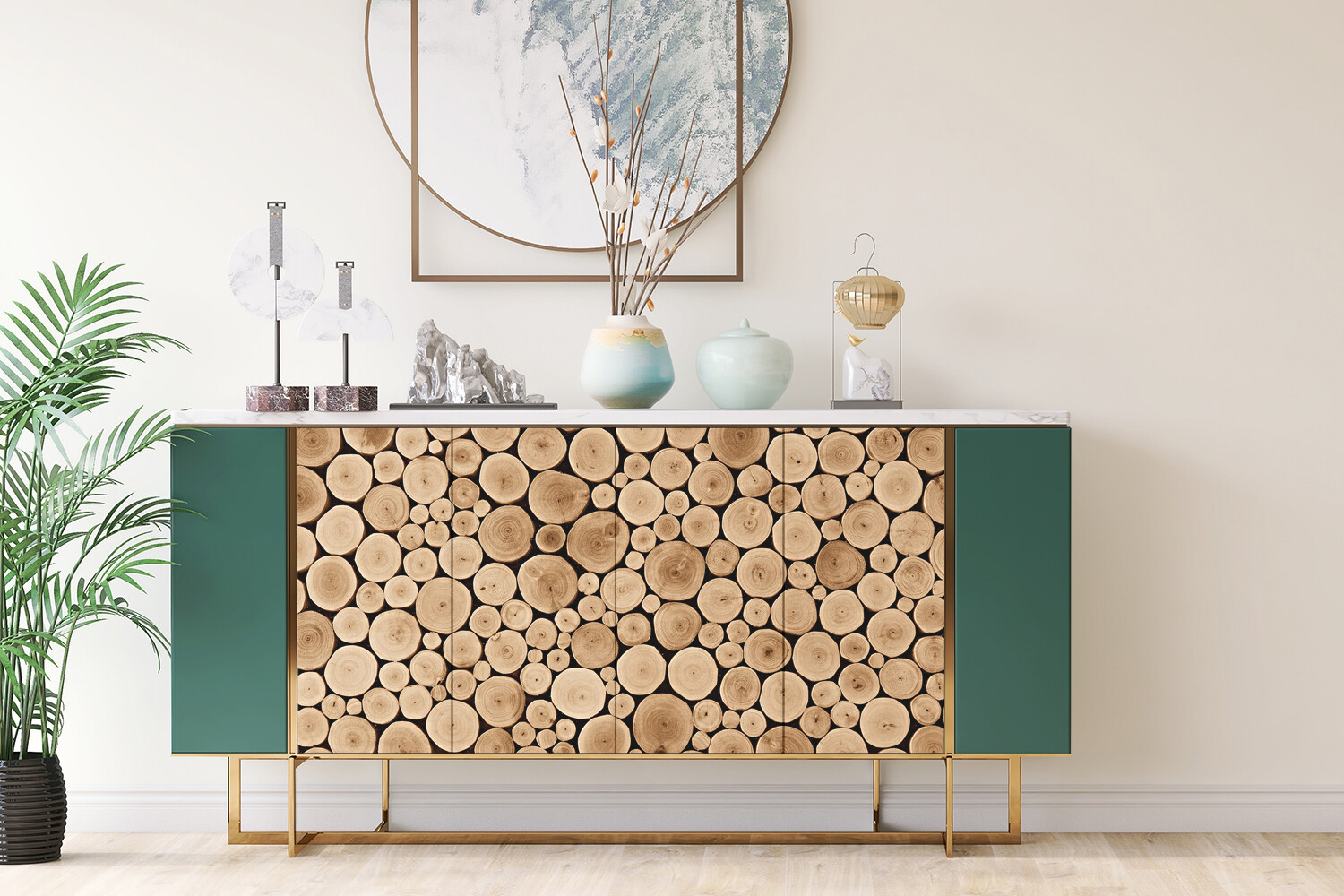 Wall Door Furniture Adhesive Decorative Sticker Decal pieces of wood 100×50