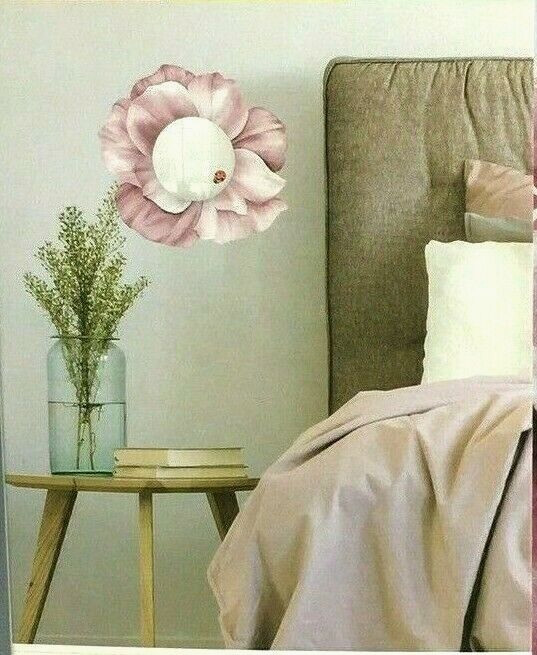 RoomMates Pink Peony Floral Mirror Peel & Stick 8 Wall Decals 13" x 14.3"