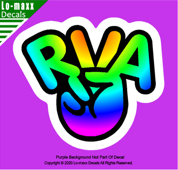 RVA Richmond Virginia Peace Unique Custom Design Colorful Printed Vinyl Sticker