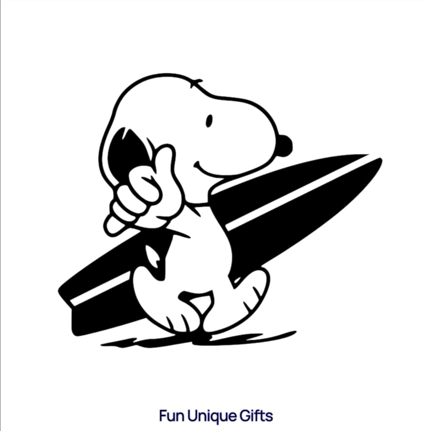Snoopy Surf Vinyl Decal Sticker -Multiple Colors & Sizes- SHIPS FREE!