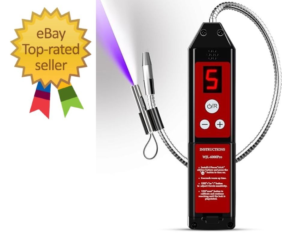 Electronic Refrigerant Leak Detector with UV & LED Light, WJL-6000PRO Freon L…