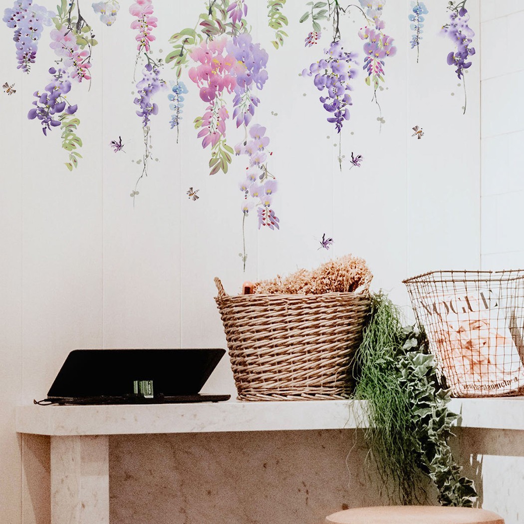Wall Sticker Decal Decor Decoration Floral Flowers Home Plants Sticker
