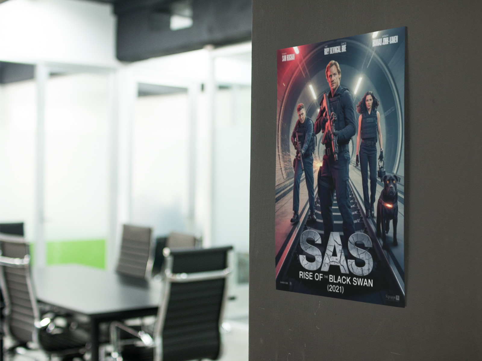 SAS Rise of the Black Swan Movie Wall Vinyl Decal Poster (Removable Adhesive)