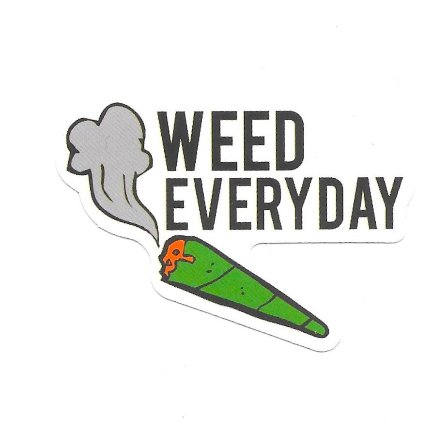 Weed Everyday Vinyl Sticker Smoking Joint Decal Funny 420 Stoner Gift Art Green