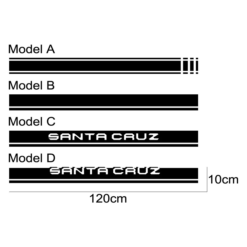 Aftermarket Hood Stripe Decal for Hyundai Santa Cruz SE / SEL / Limited (2022–2