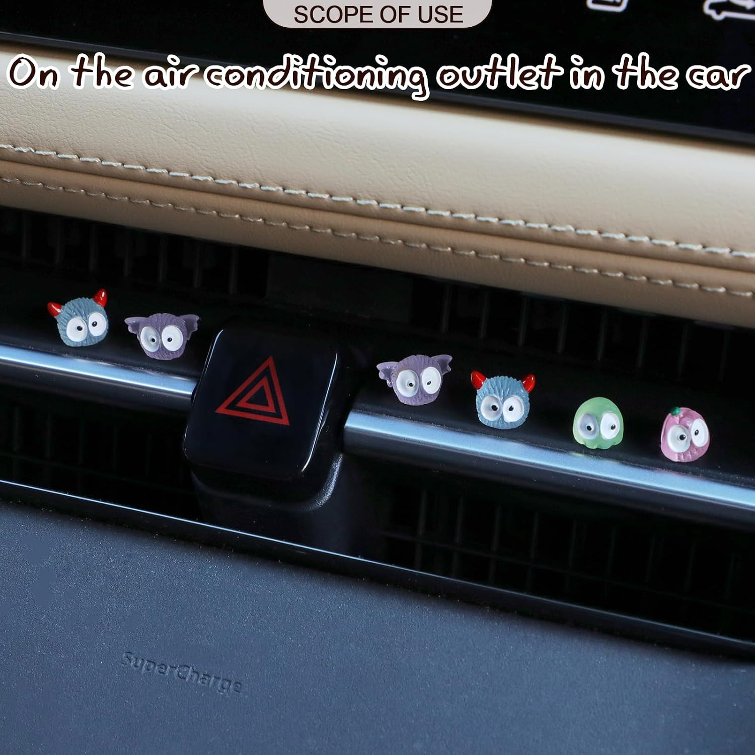 Cute Soot Sprites,35 Pcs Automotive Interior Decoration Accessories for Car Rear