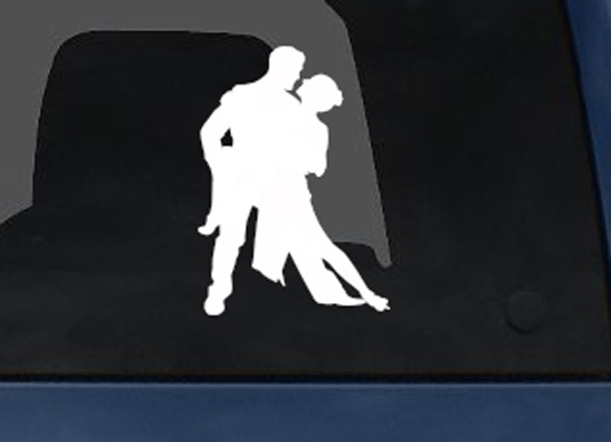 Tango Latin Salsa Samba Dance – Couple Pair Version 1 – Car Tablet Vinyl Decal