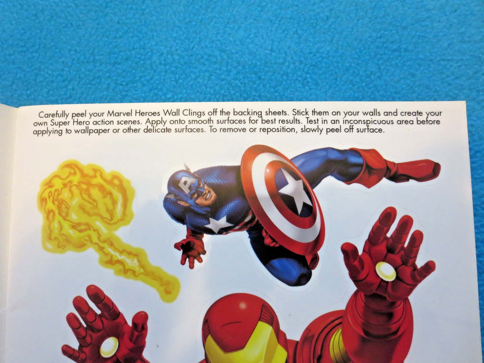Marvel Heroes Blast Off! Wall Clings Paperback Book