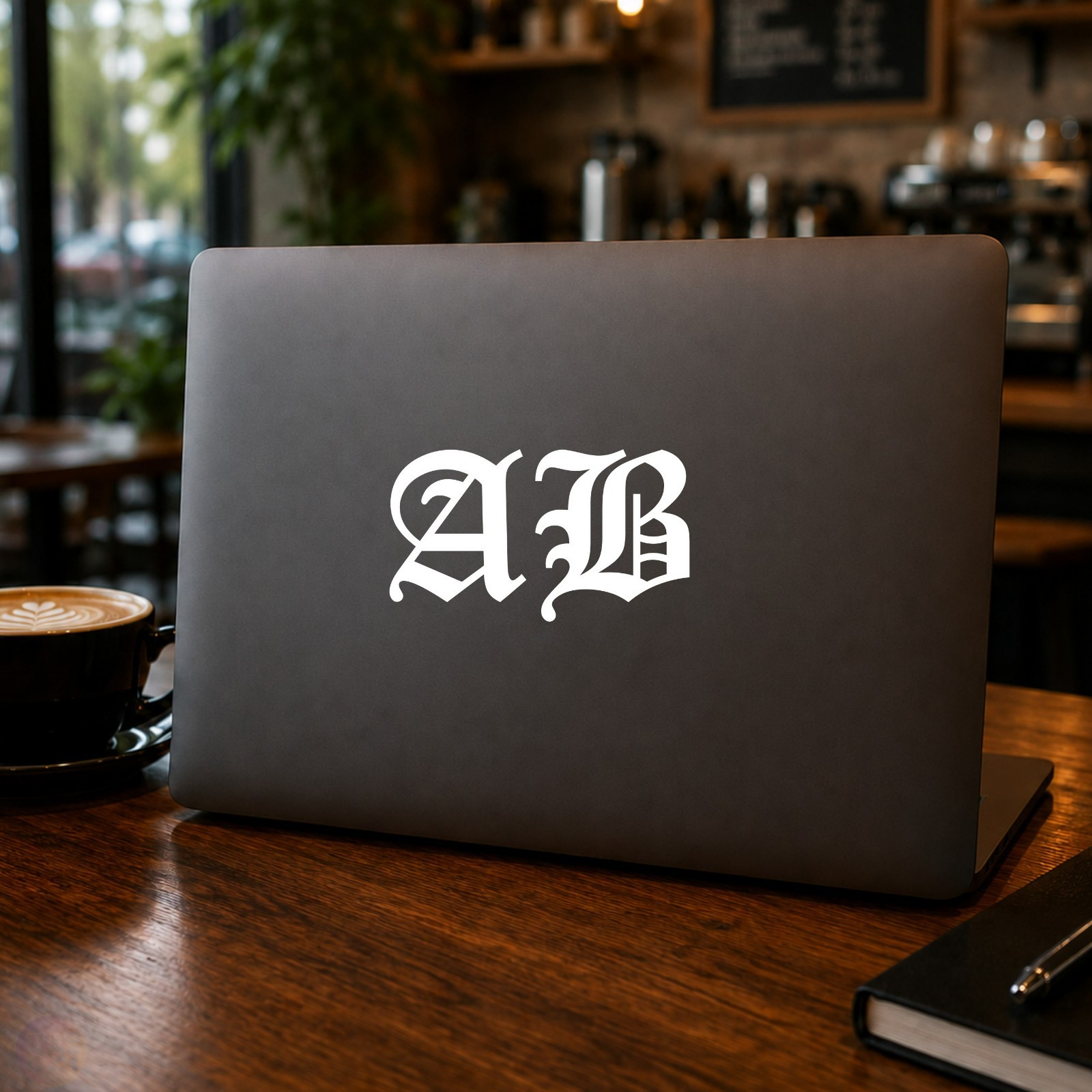 Custom Old English Initial Decal | 1–3 Letter Vinyl Monogram Sticker