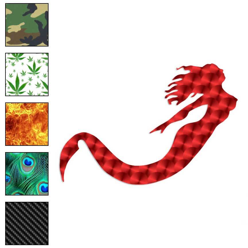 Swimming Mermaid, Vinyl Decal Sticker, 40 Patterns & 3 Sizes, #451