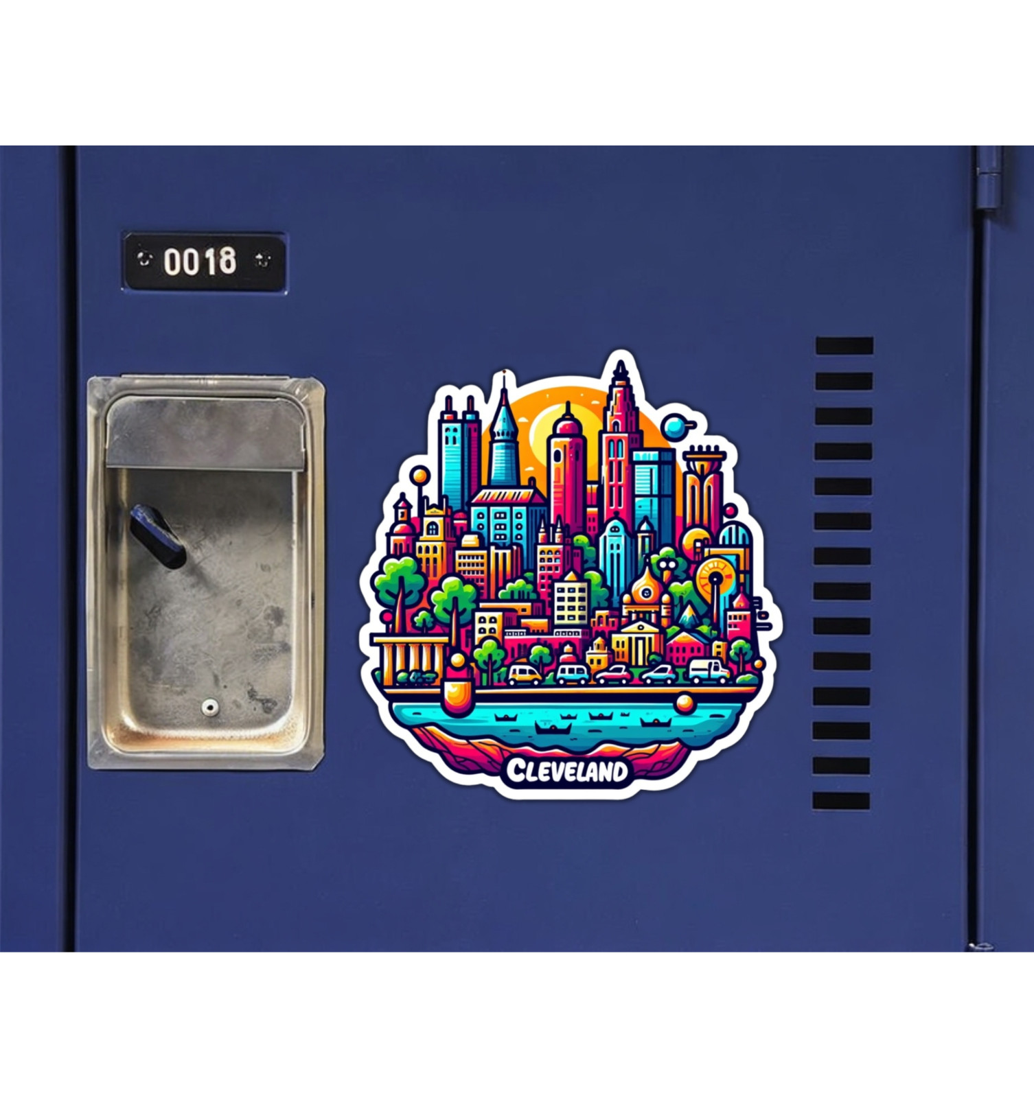 Cleveland Ohio Fridge Magnet or Laptop Sticker