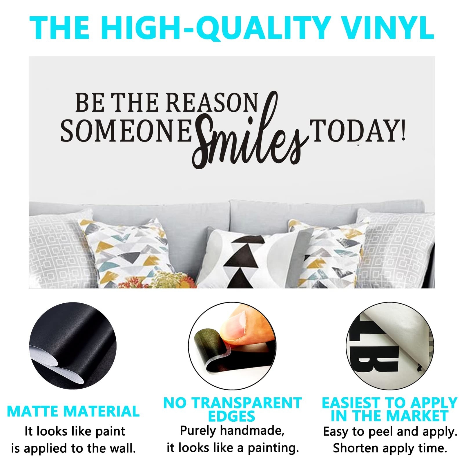 Wall Stickers Living Room, Wall Decals, (Easy to Apply), Vinyl Art Decor Quot…