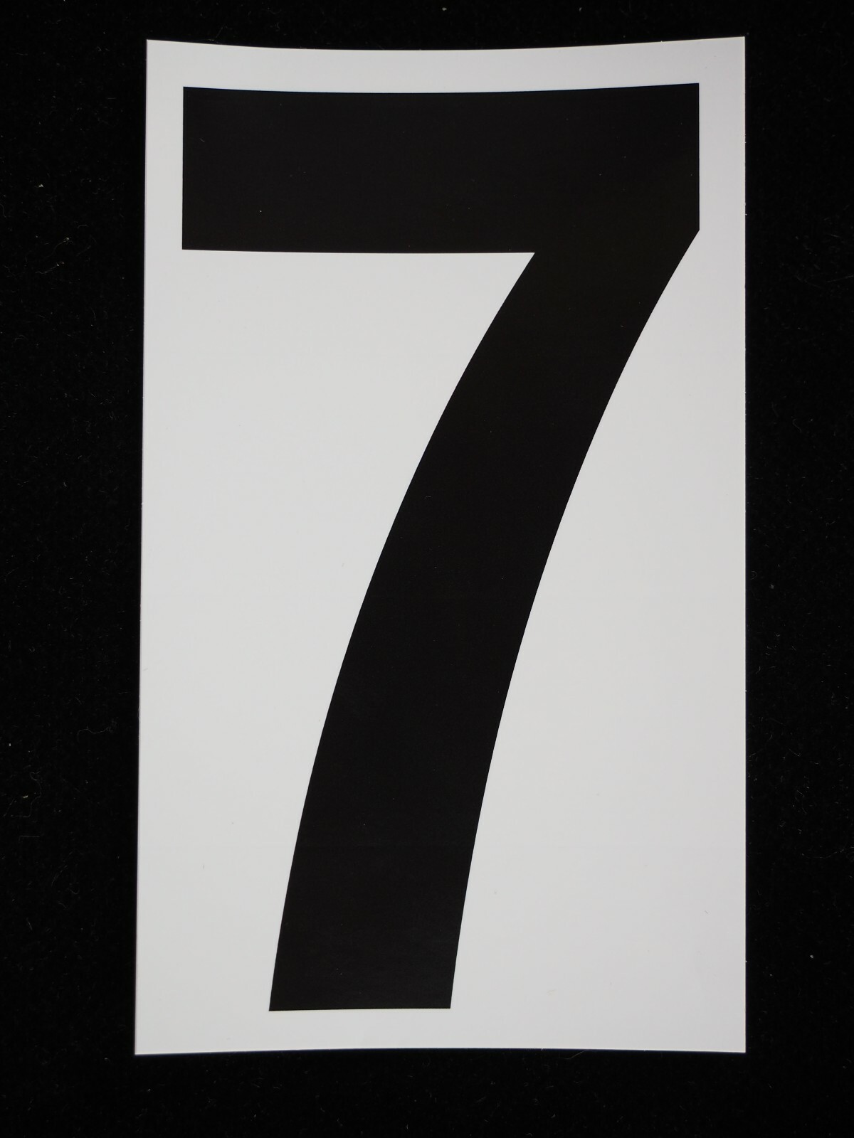 100 – 5" Vinyl Adhesive Numbers Black & White Indoor Outdoor Commercial MADE USA