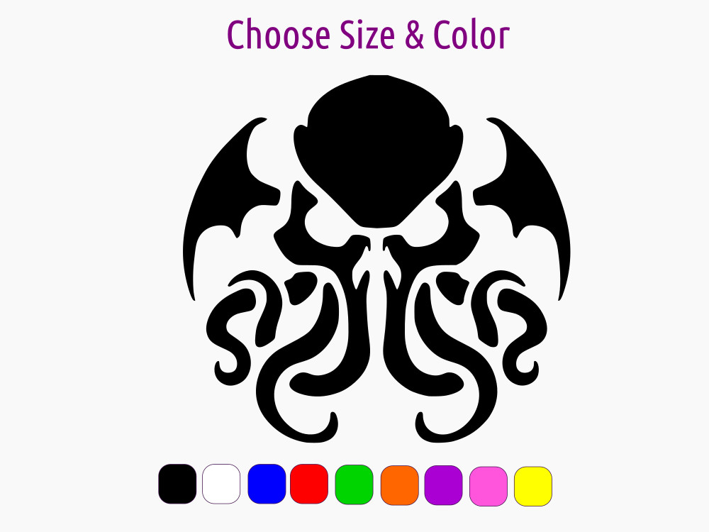 Cthulhu Face Tribal Vinyl Decal Laptop Car Window Sticker CHOOSE SIZE COLOR