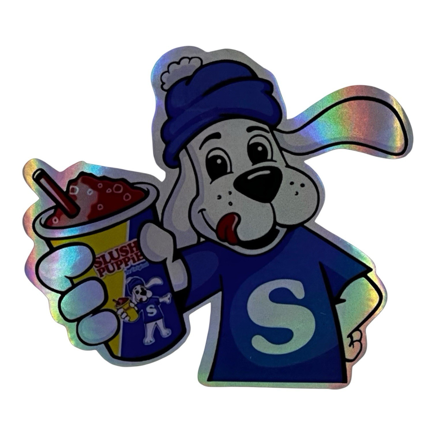 HOLOGRAPHIC SLUSH PUPPIES 3” INCH Vinyl Sticker Decal Retro VTG Nostalgic Puppy