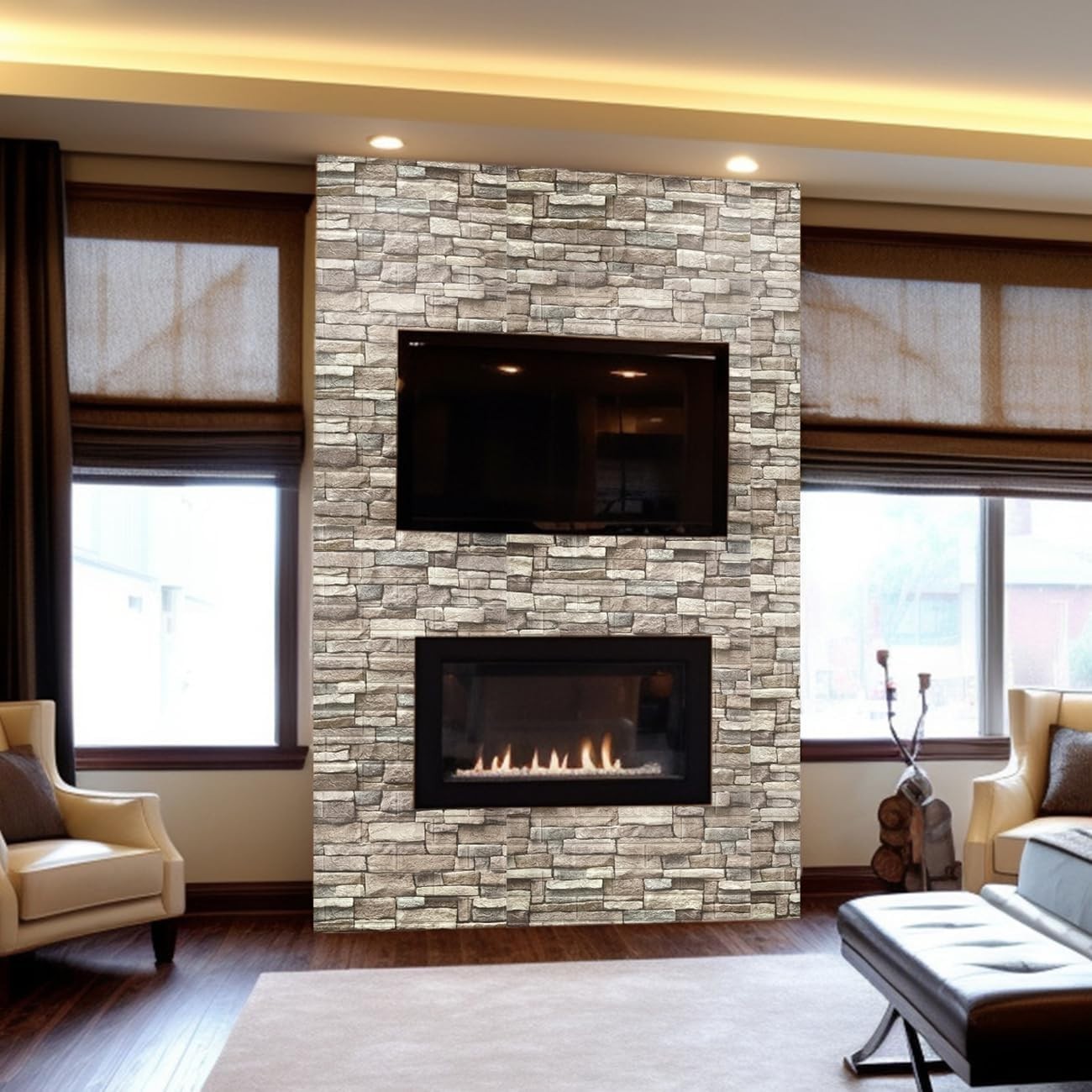 Stylish 3D Peel and Stick Faux Brick Foam Panels – 20 Pack for 29 Sq Ft Coverage