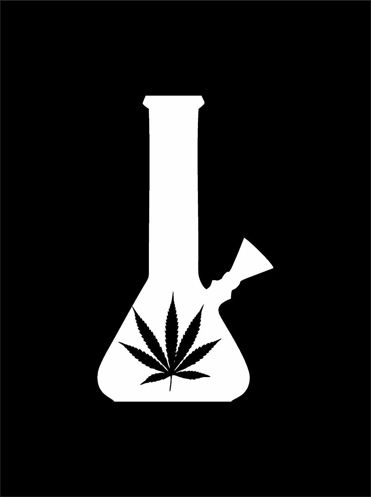 ION Graphics Bong Water Pipe Marijuana Pot Funny Hippie Weed Sticker Decal 420 S