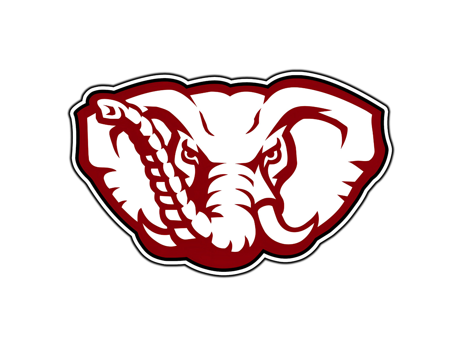 #243 Alabama Elephant Symbol Logo Waterproof Vinyl Sticker Decal Die-Cut
