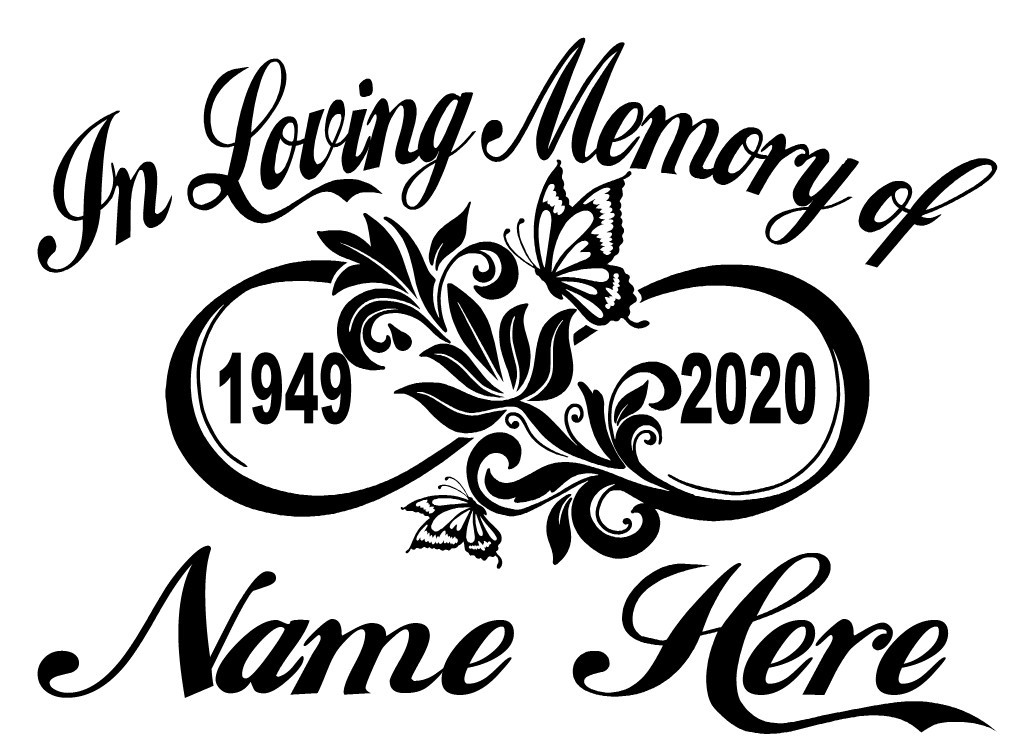 In Loving Memory Decal Infinity Heart Forever Butterfly Car Window Vinyl Sticker