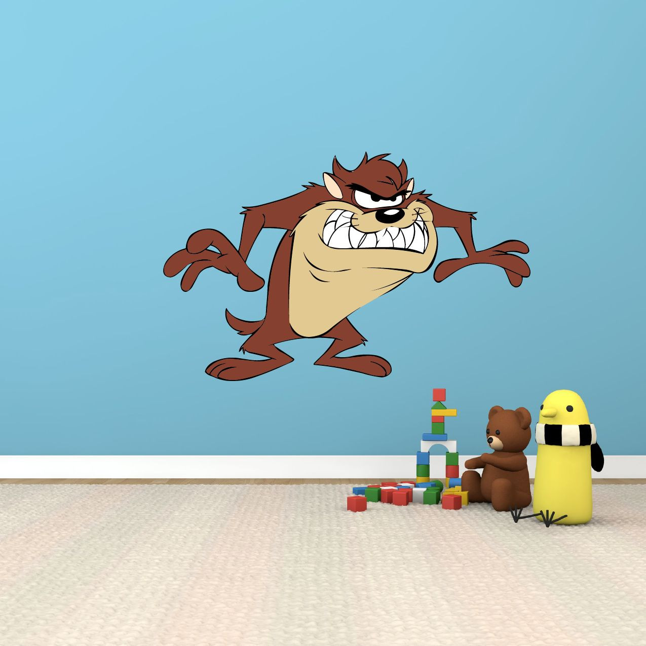 Taz Tasmanian Devil Funny Cartoon Kids Room Wall Decor Sticker Decal 25"X18"