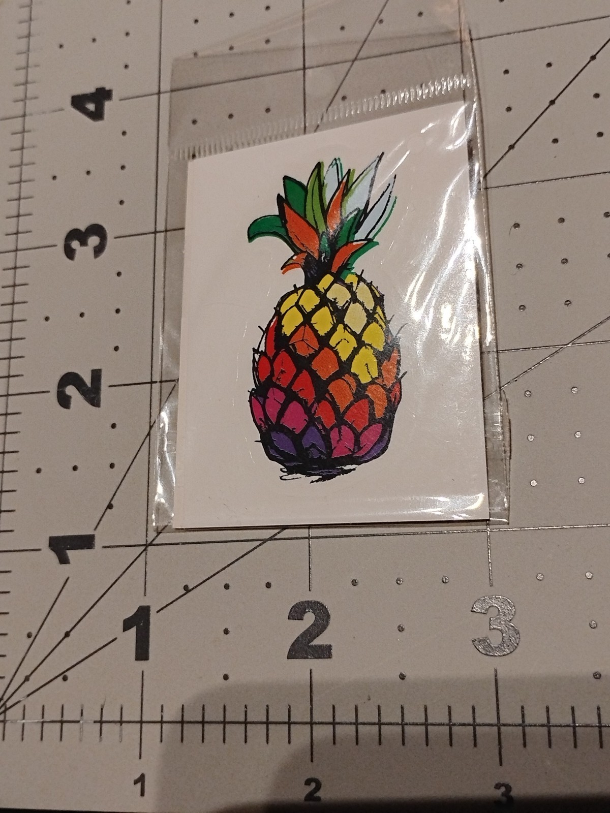 Rainbow Pineapple Colorful Sticker Decal Vinyl Skate Laptop Water Bottle Car