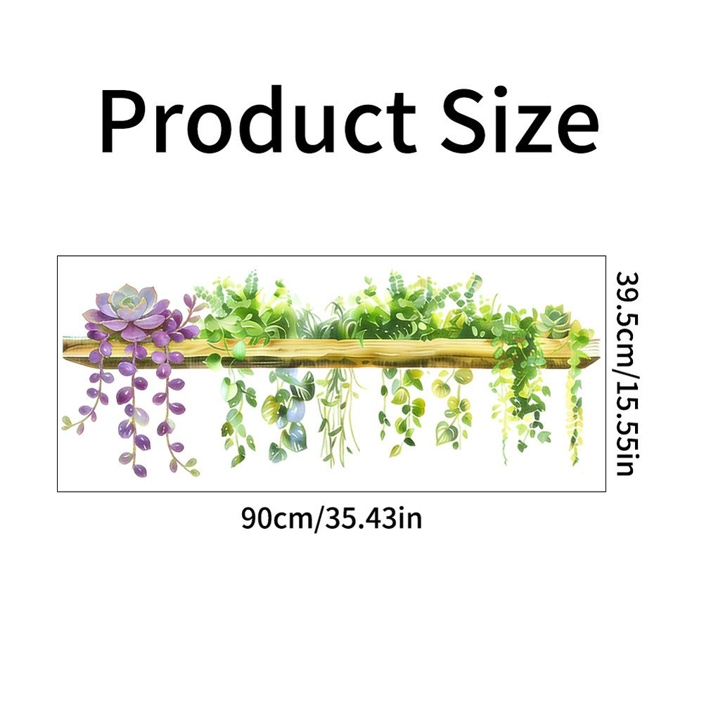 Flower Leaf Wall Decal PVC Material Fade Resistant Environmentally Friendly