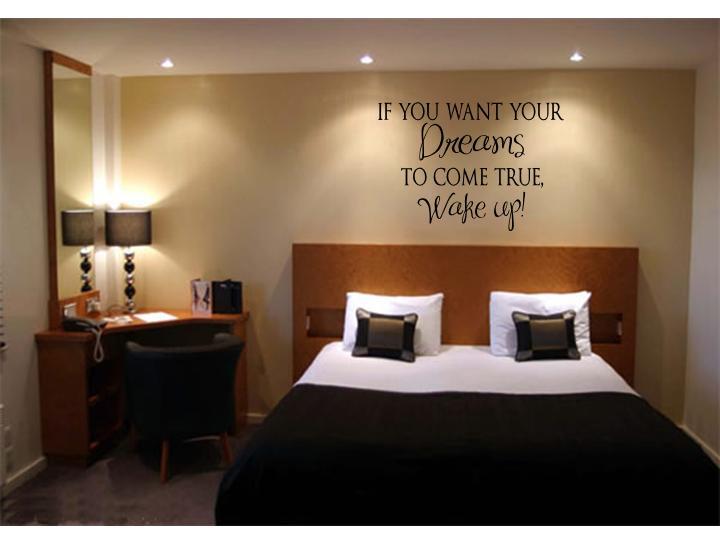 DREAMS TO COME TRUE Home Bedroom Vinyl Wall Decal Lettering Quote Words 24"