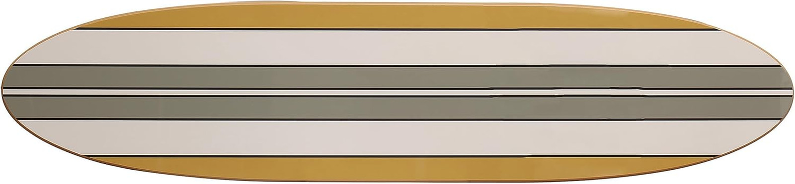 Creative Co-Op65.5 Inches Reclaimed Wood Striped Surfboard Wall Décor, Multicolo