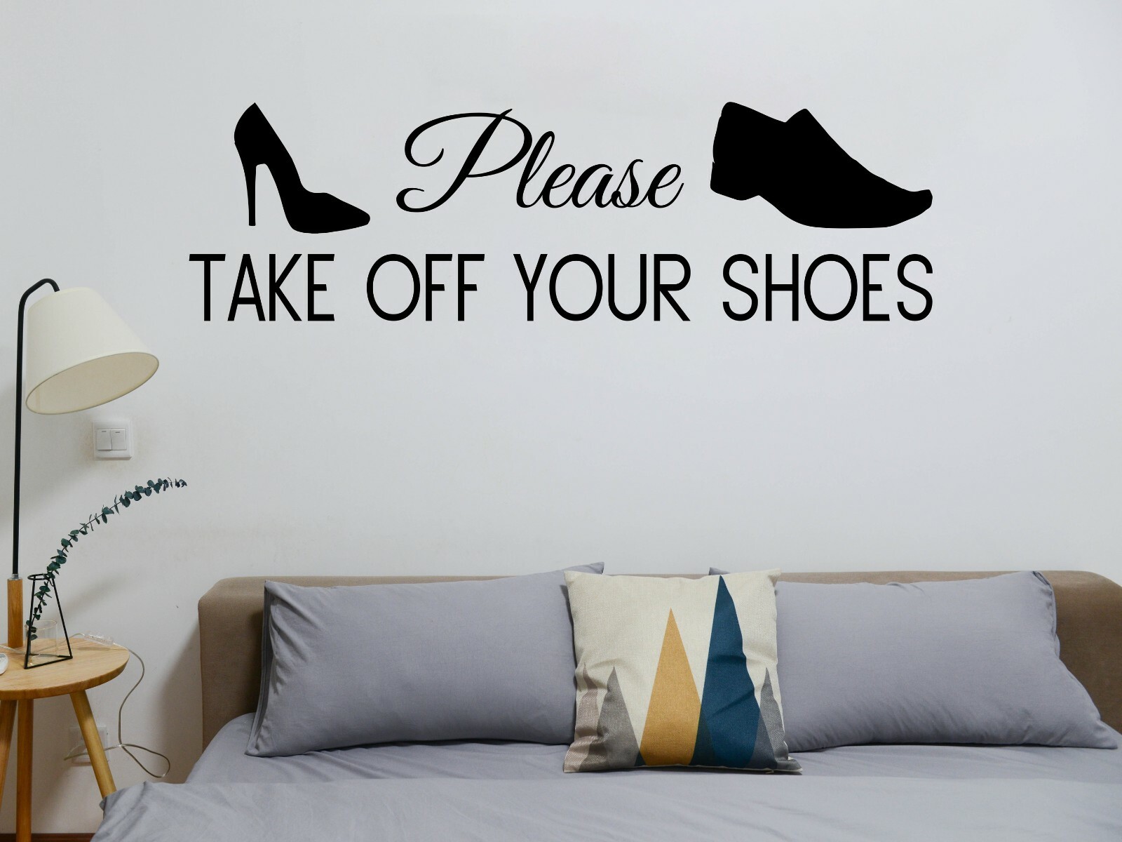 Please Take Off Your Shoes Vinyl Sign Decal & Sticker Car & Home Decor Wall Art