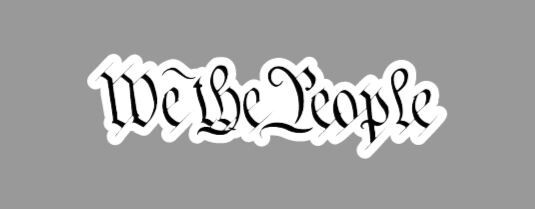 We The People Die Cut Glossy Fridge Magnet