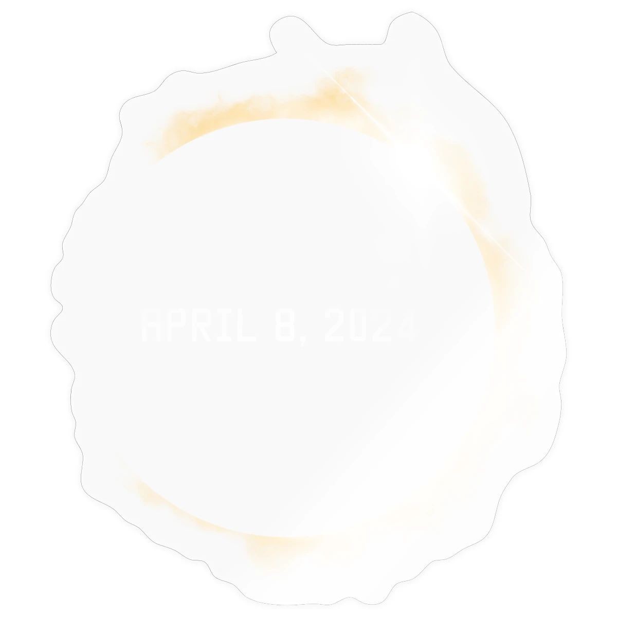 Total Solar Eclipse 2024 Sticker, max. 4 x 4", 4 x 4", transparent glossy