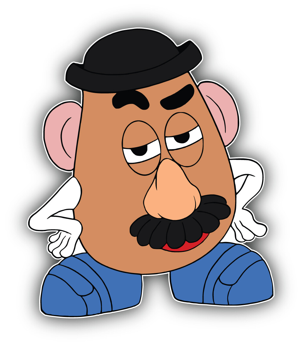 Toy Story Cartoon Mr Potato Head Sticker Bumper Decal – "SIZES"