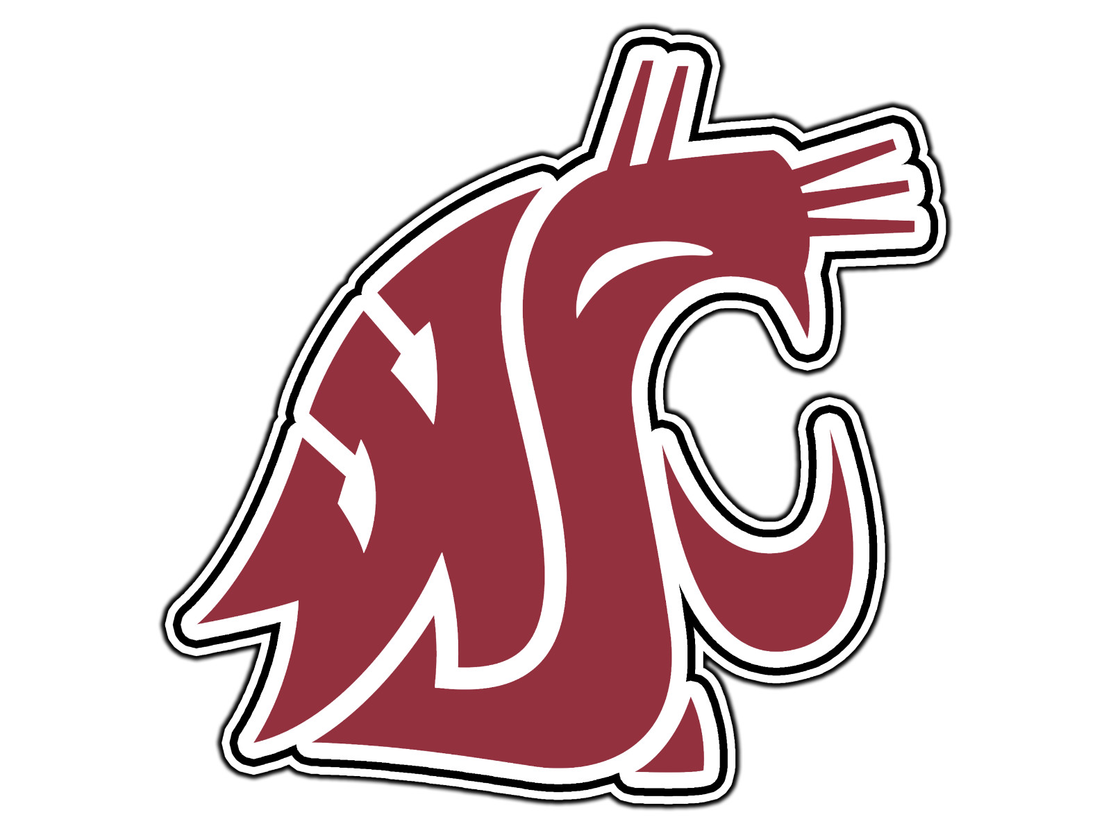 #561 Washington State Cougars Logo #2 Waterproof Vinyl Sticker Decal Die-Cut