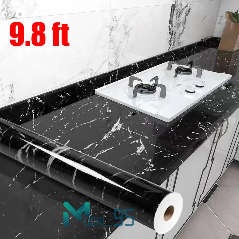 Self Adhesive Marble Wallpaper Peel & Stick Contact Paper for Kitchen Countertop